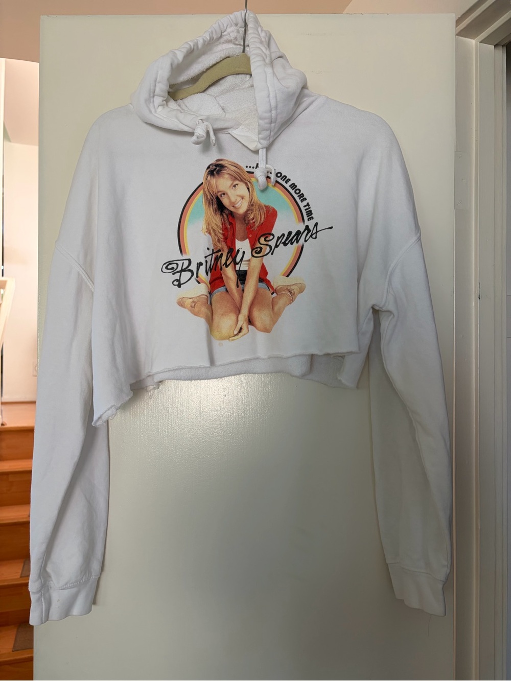 Vintage Britney Spears White Graphic Hoodie - White